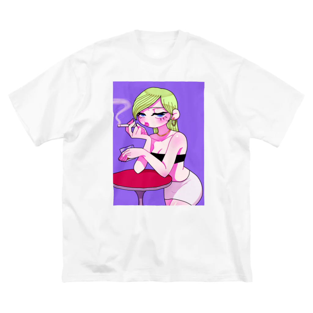 愚かの酒とタバコ ビッグシルエットTシャツ