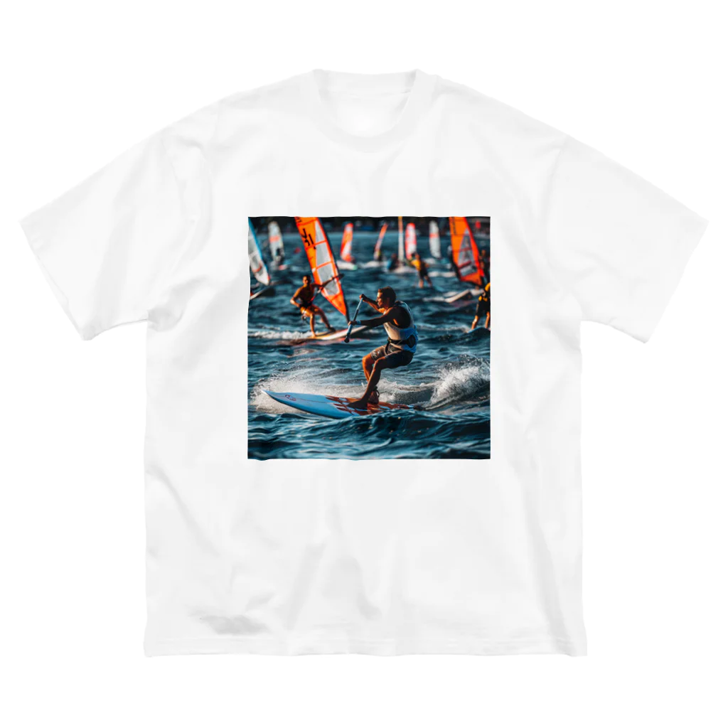 AQUAMETAVERSEのsupとwindsurfingレース　エンジェル717 2065 ビッグシルエットTシャツ