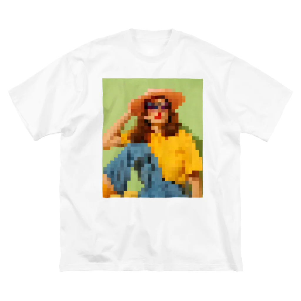 Unique Existenceのart woman mosaic ビッグシルエットTシャツ