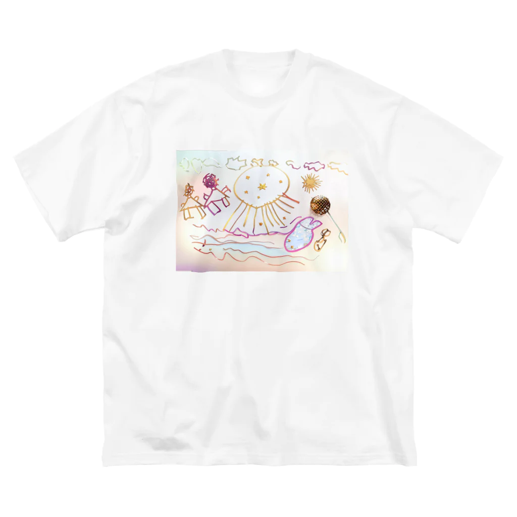 okono_eのクラゲにビックリ by 5-year-old ビッグシルエットTシャツ