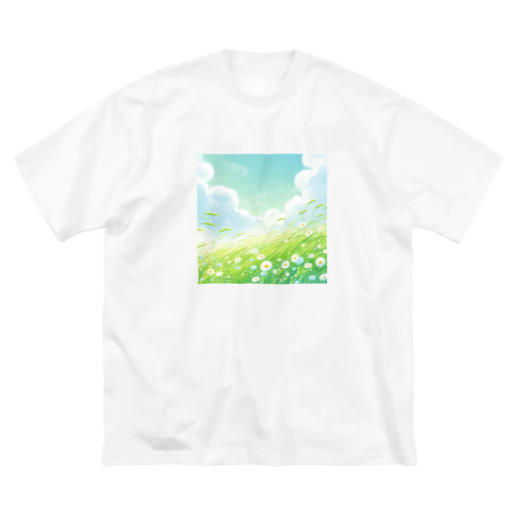 終わらない夢🌈のそよ風の吹く草原✨ ビッグシルエットTシャツ