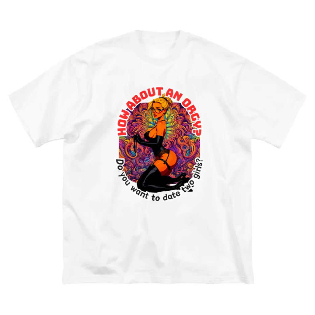 Donky Goriのメガネのおねえさん ビッグシルエットTシャツ