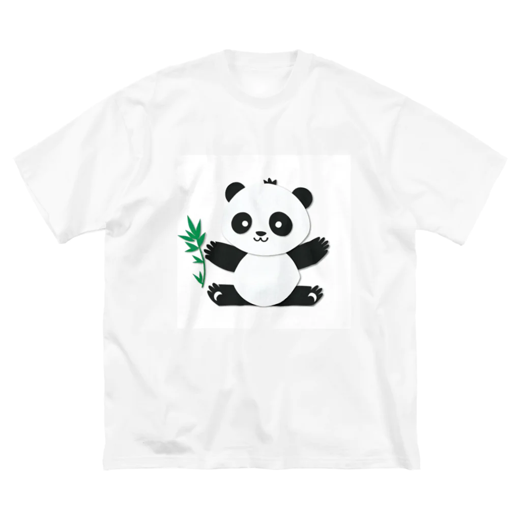 ソラノカナタのパンダ　笹 ビッグシルエットTシャツ