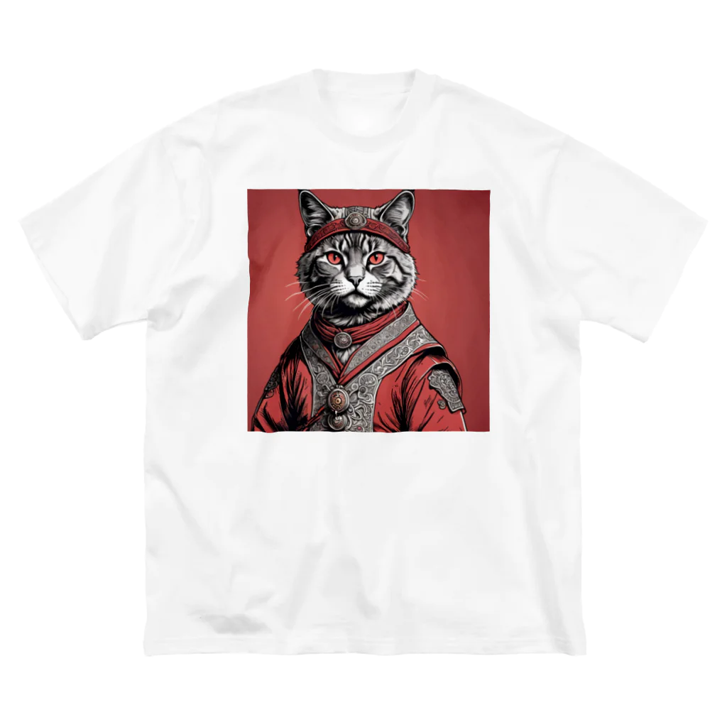 hogarakuの縄文猫 ビッグシルエットTシャツ