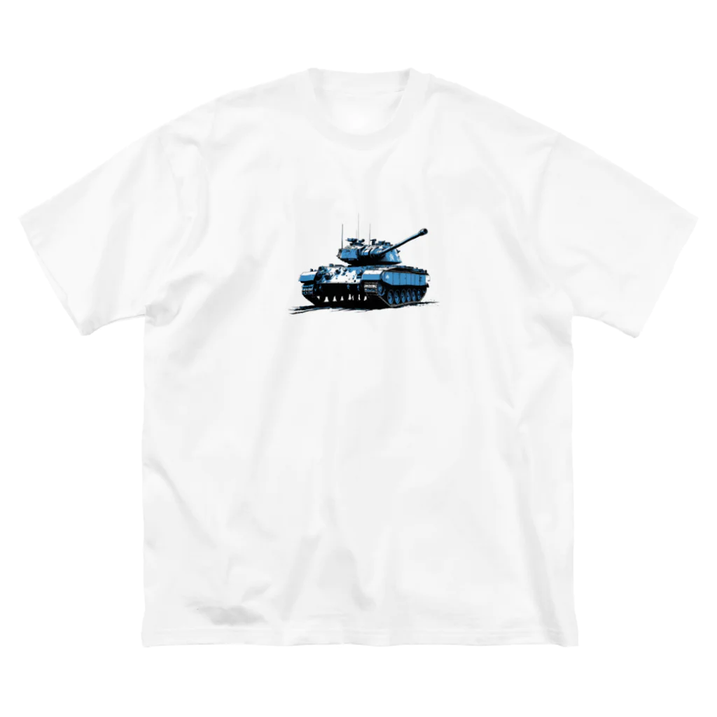 mochikun7の戦車イラスト01 ビッグシルエットTシャツ