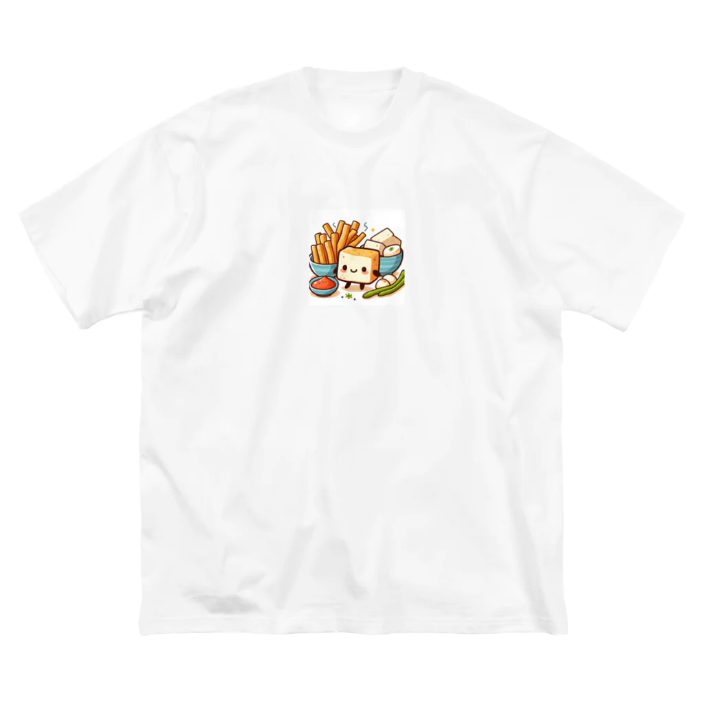 shalify53の揚げ豆腐ちゃん ビッグシルエットTシャツ