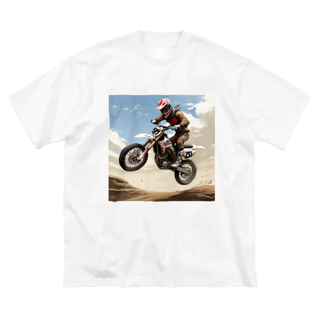 Bikers' Galleryのモトクロス ジャンプシーン アート オフロード バイク Big T-Shirt