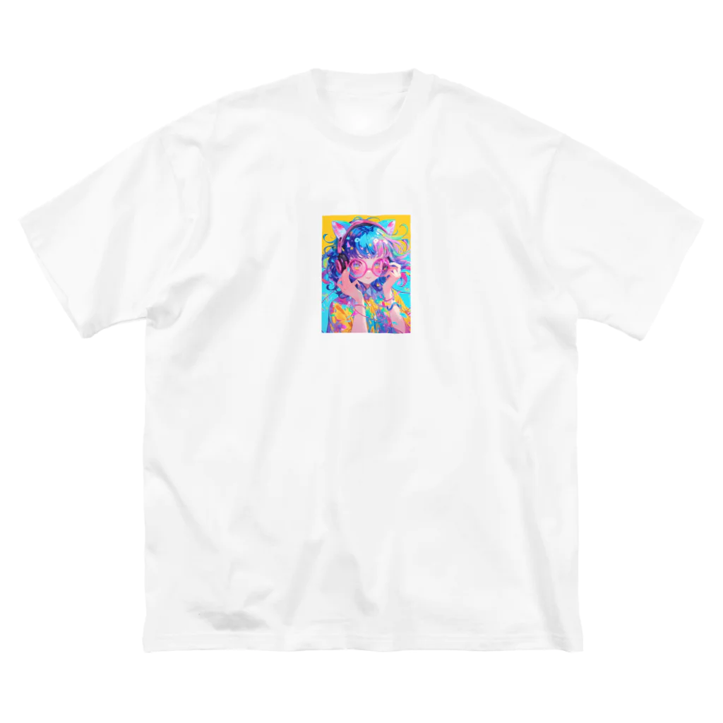 no_mi_Ke08のメガネの可愛い女の子のキャラクター Big T-Shirt