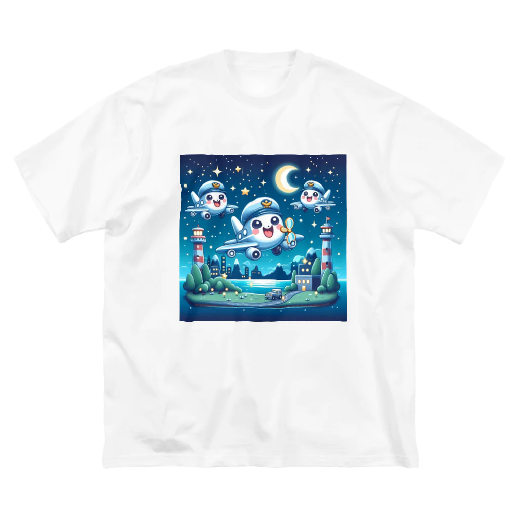 キャラクターズのキラキラ夜景飛行くん Big T-Shirt