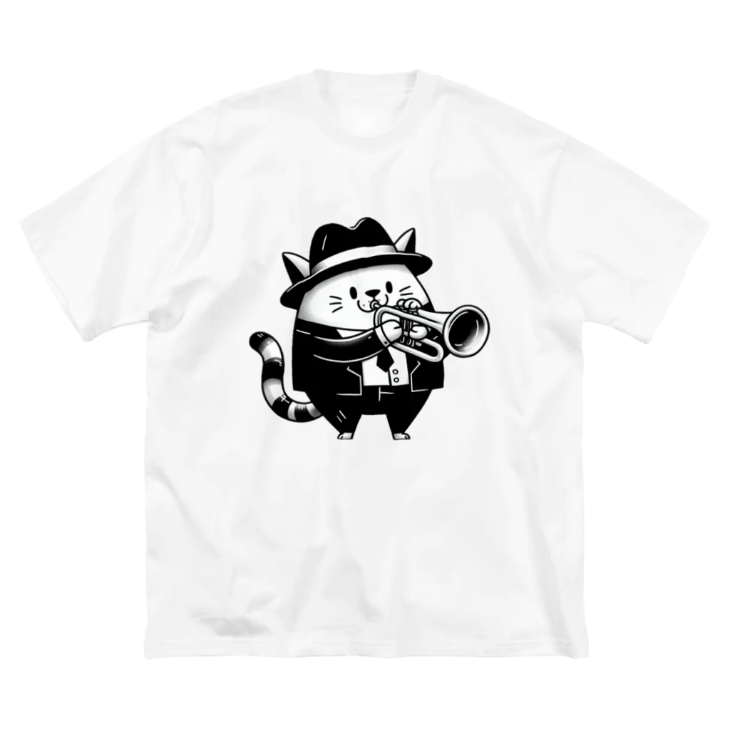 age3mのジャズキャット ビッグシルエットTシャツ