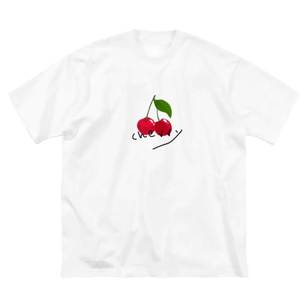 ひろ姐🍒商店のさくらんぼ（ローマ字） ビッグシルエットTシャツ