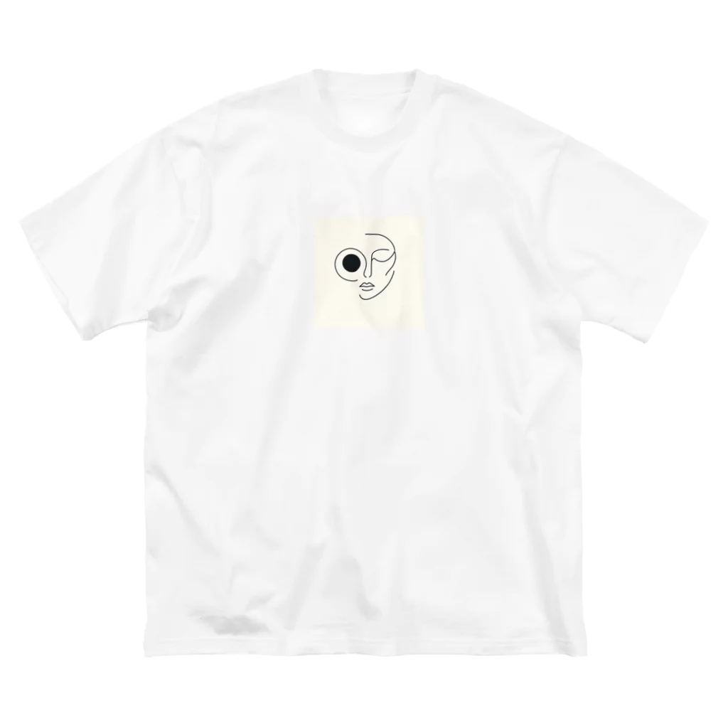 pasupasuの線の人　正面 ビッグシルエットTシャツ