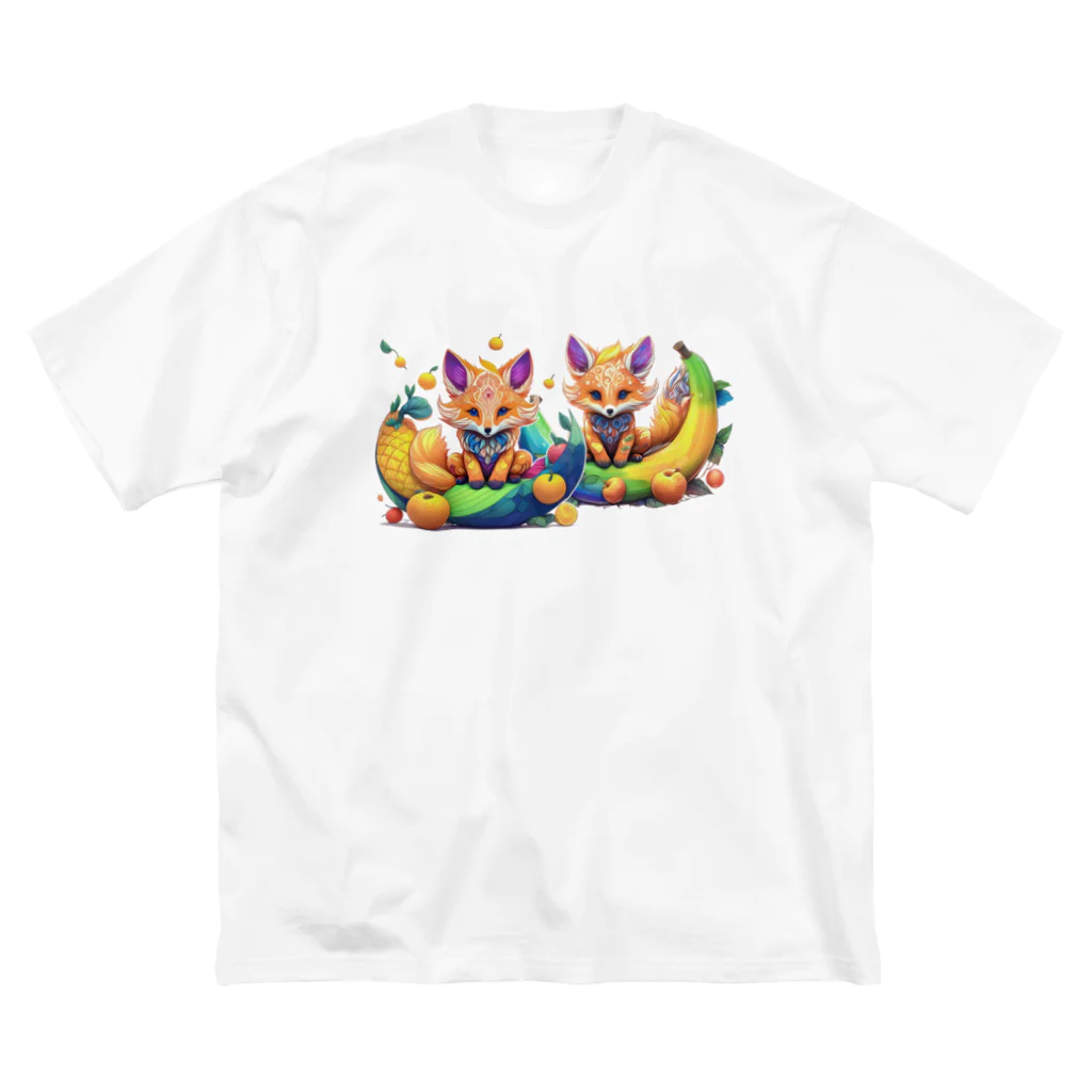 mogworl worksのGrimmit（Fox） ビッグシルエットTシャツ