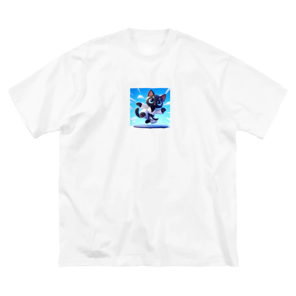 キュート＆クールのハイキック空手家クロネコ君 Big T-Shirt