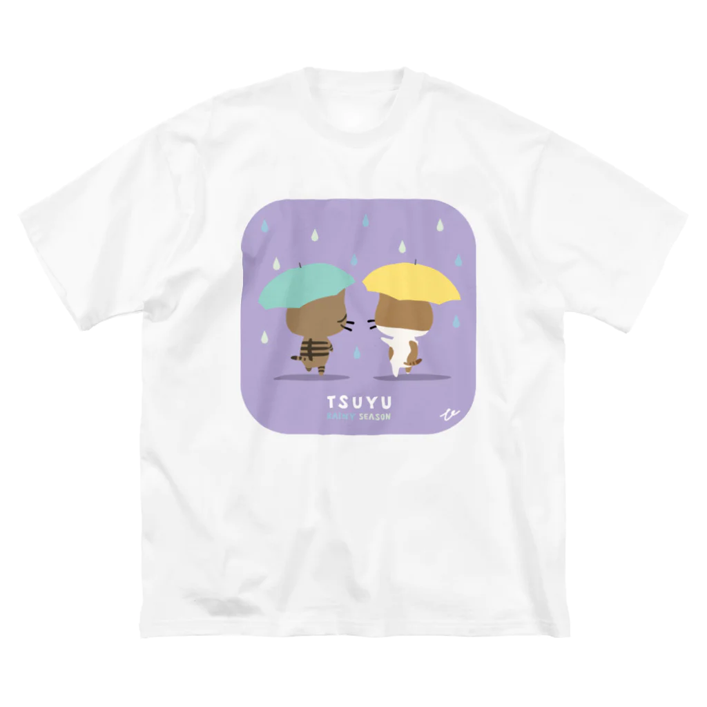 KIJISHIRO'S FACTORYの梅雨の時期に散歩しているキジシロ工場長 Big T-Shirt