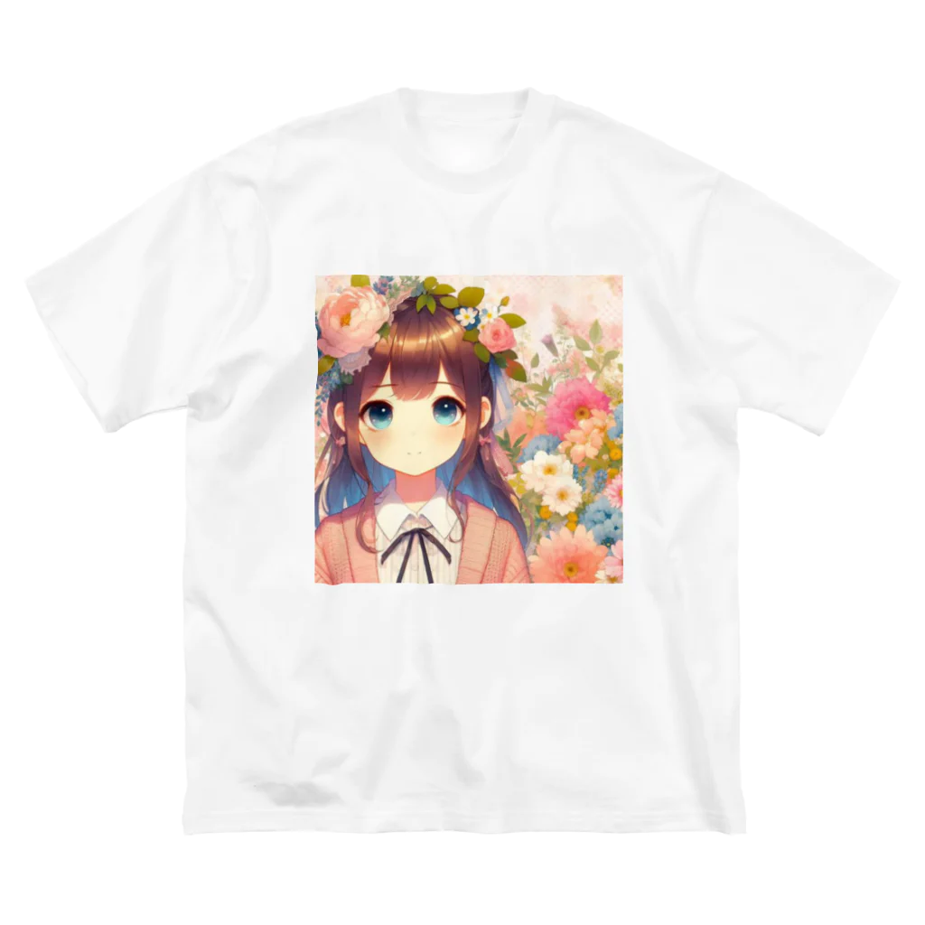 ピクセルパレットの可愛い女の子とお花10 Big T-Shirt