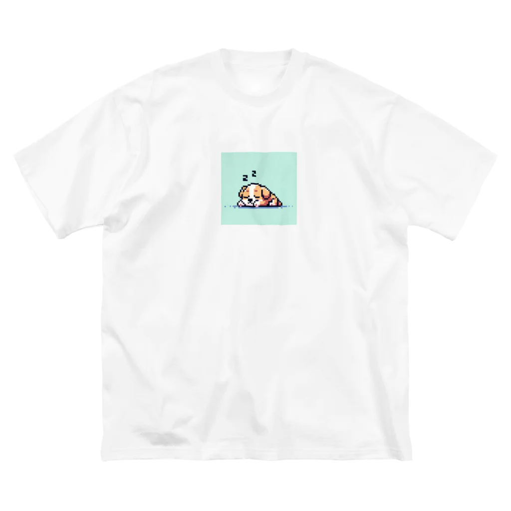 wanwan!!のドット絵犬 ビッグシルエットTシャツ