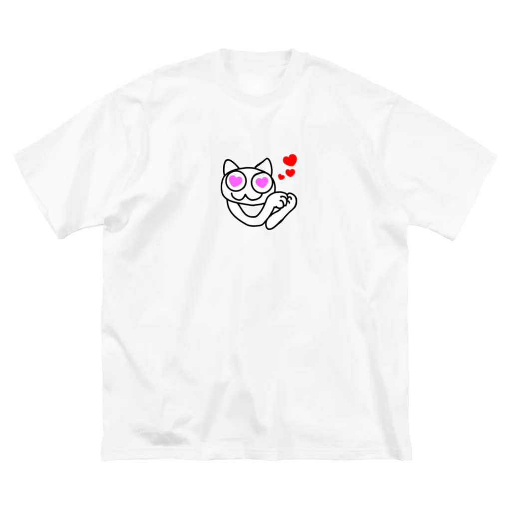 猫とカエルのらくがき帳の推しに夢中ねこ Big T-Shirt