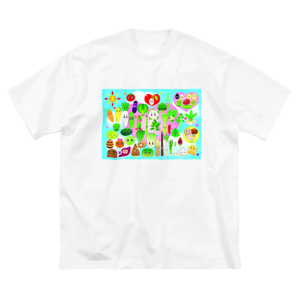 Noriko.lのお野菜オールスターズ ビッグシルエットTシャツ