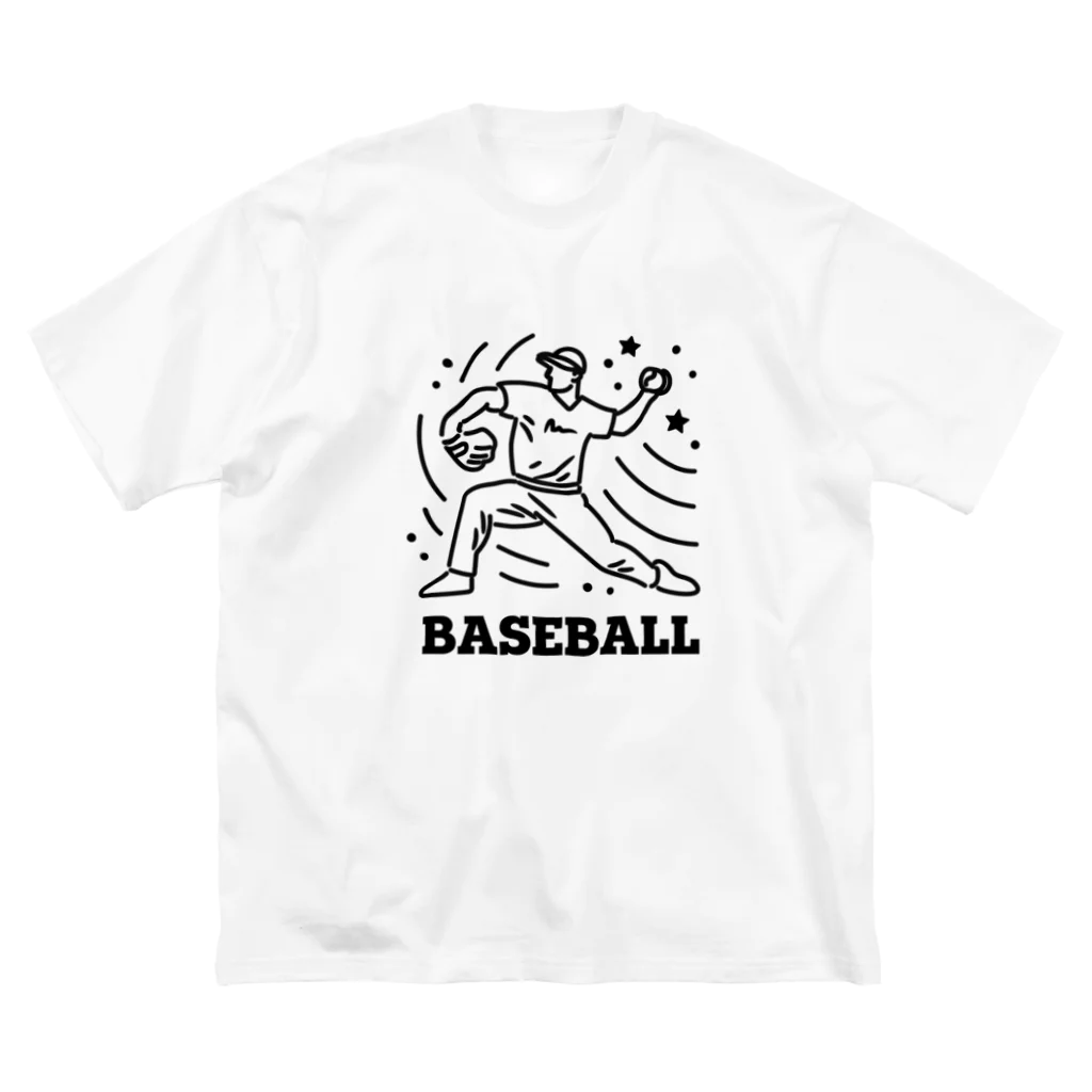 nndesignのBASEBALL LEFT PITCHER ビッグシルエットTシャツ