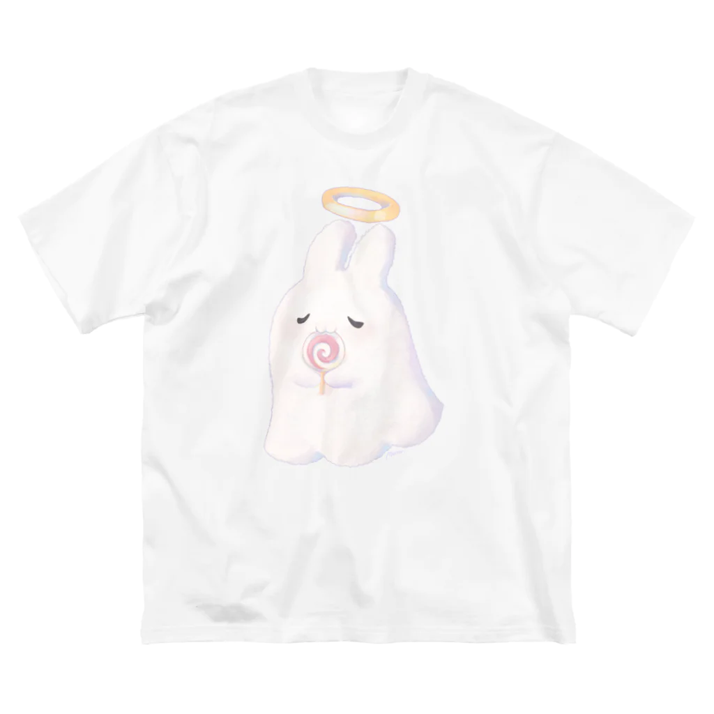 MEMEROLANDのR.I.Pふわもちの友人『至福』 ビッグシルエットTシャツ