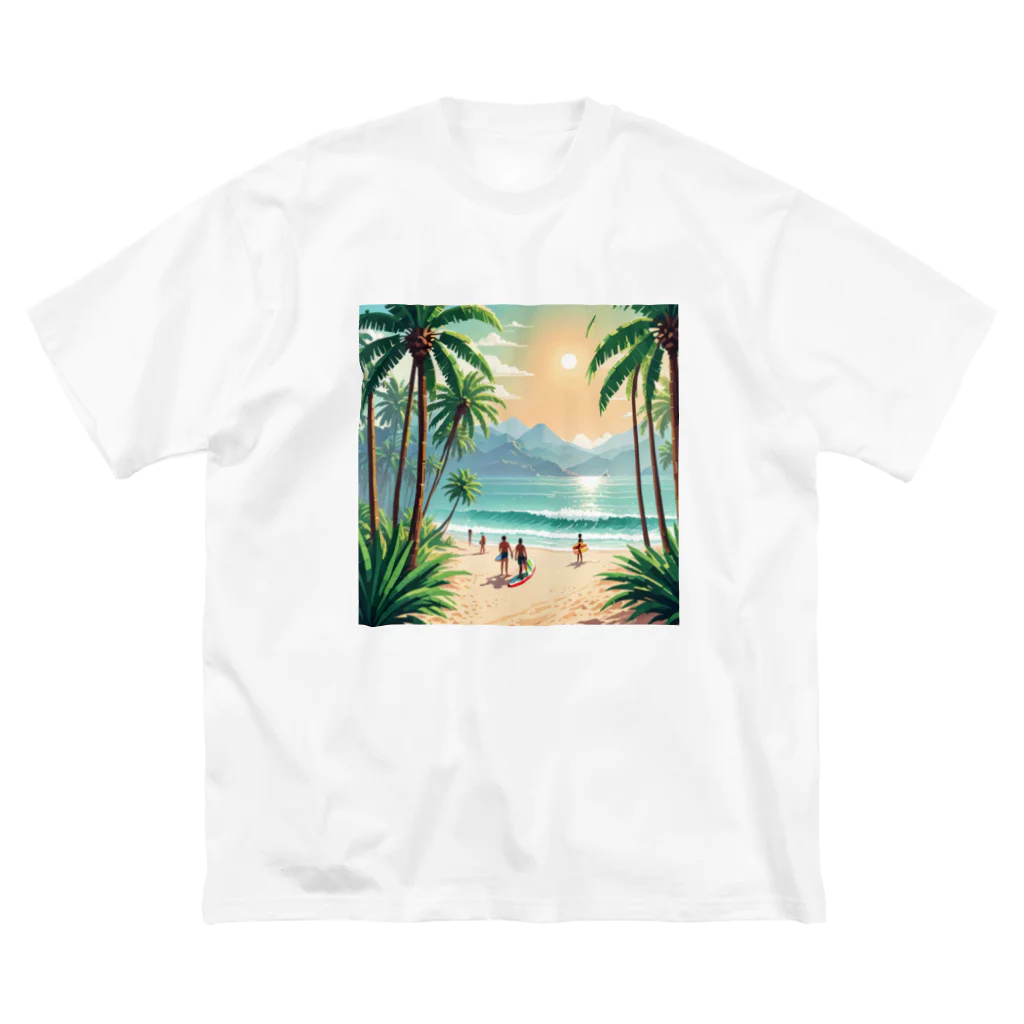 Paradise ExploreのPalm Breeze Bliss ビッグシルエットTシャツ