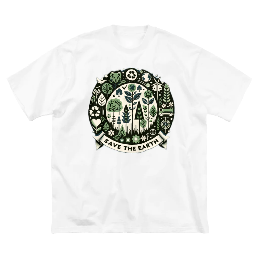 tau18のSAVE THE EARTH ビッグシルエットTシャツ