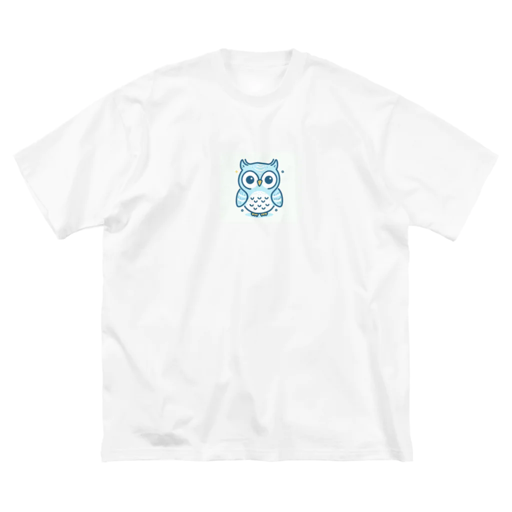 strawberry168の可愛いフクロウのキャラクターグッズです ビッグシルエットTシャツ