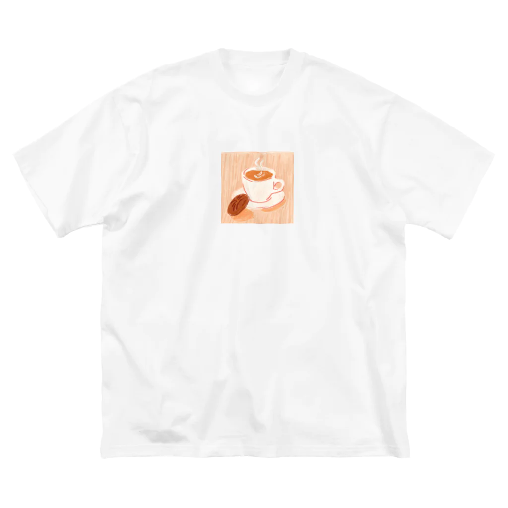 Sikisiyoのレトロ風なコーヒーイラストグッズ ビッグシルエットTシャツ