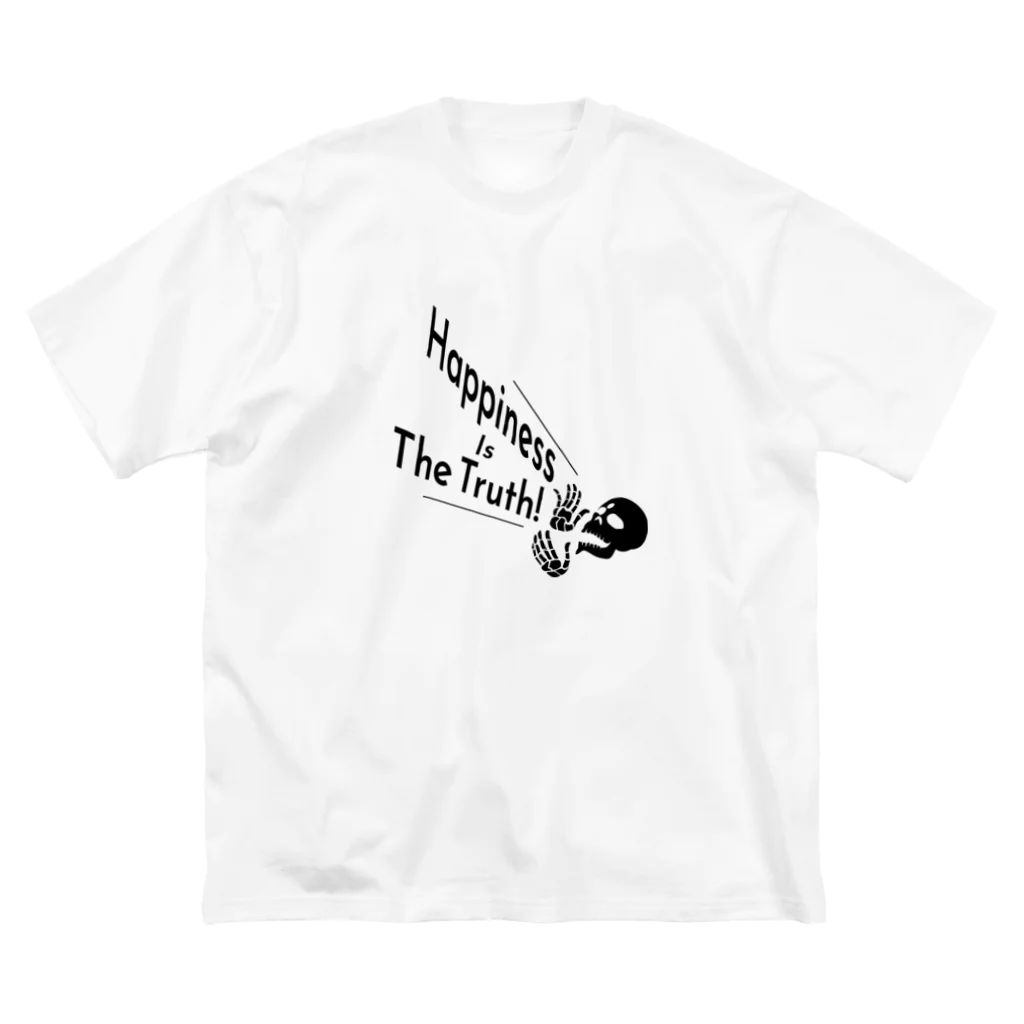 『NG （Niche・Gate）』ニッチゲート-- IN SUZURIのHappiness Is The Truth!（黒） Big T-Shirt