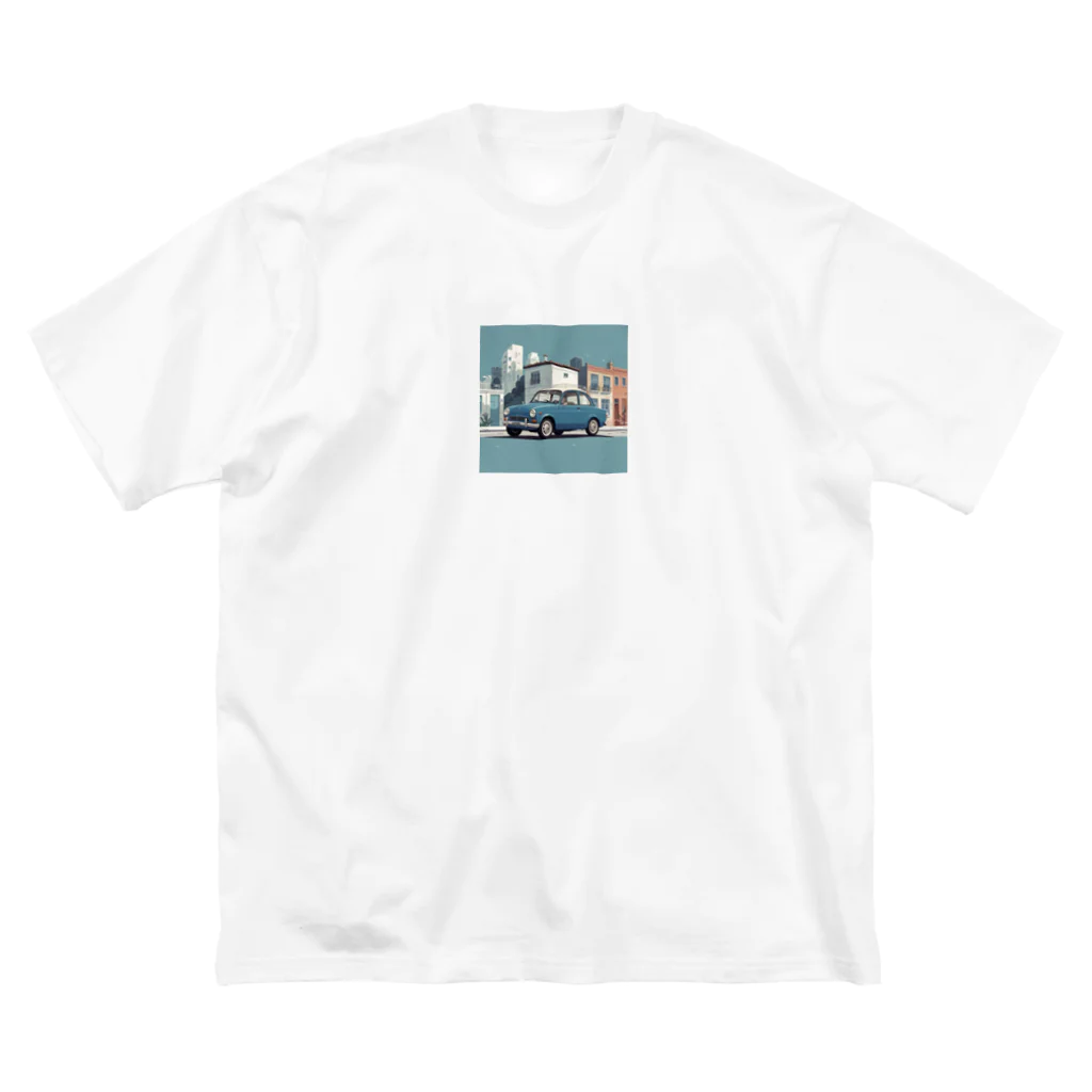 Su Shopの青い車２ ビッグシルエットTシャツ