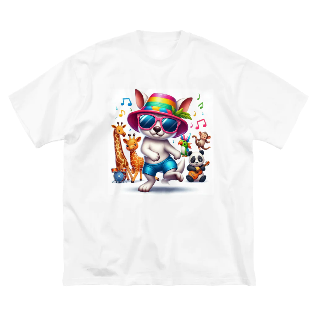 パカオのダンシングアニマル ビッグシルエットTシャツ