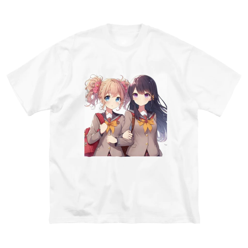 SWQAの二人とjkたち ビッグシルエットTシャツ