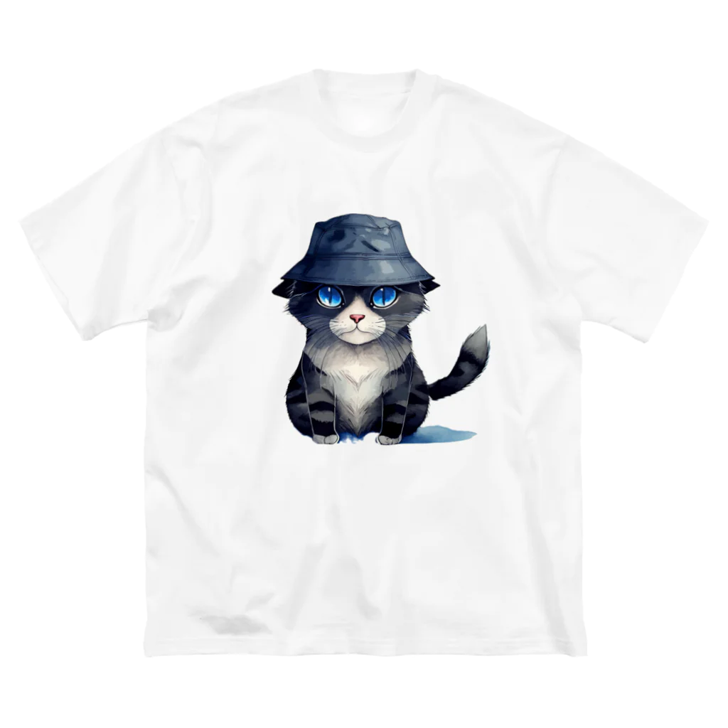 Fun_Qのバケハ猫 ビッグシルエットTシャツ