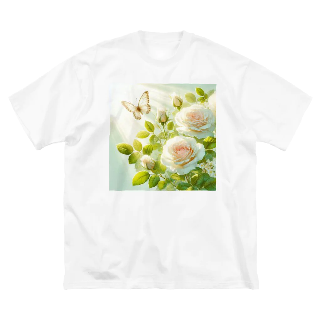 Rパンダ屋の「白薔薇」グッズ Big T-Shirt