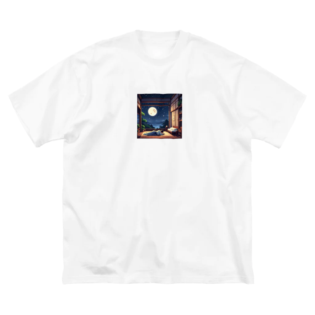 ドット絵グッズ販売の満月の夜 Big T-Shirt