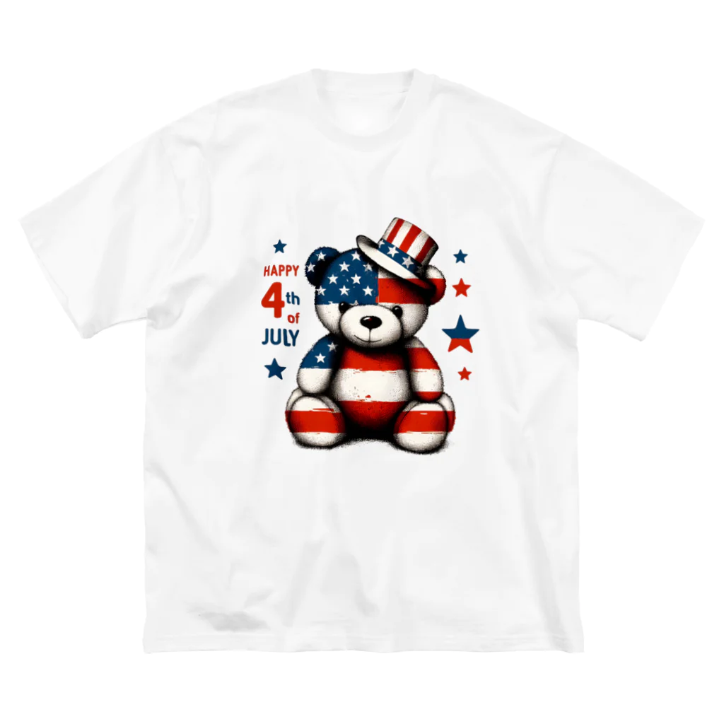 HappyFaceMarketのアメリカ独立記念日テディベア Happy 4th of July Big T-Shirt