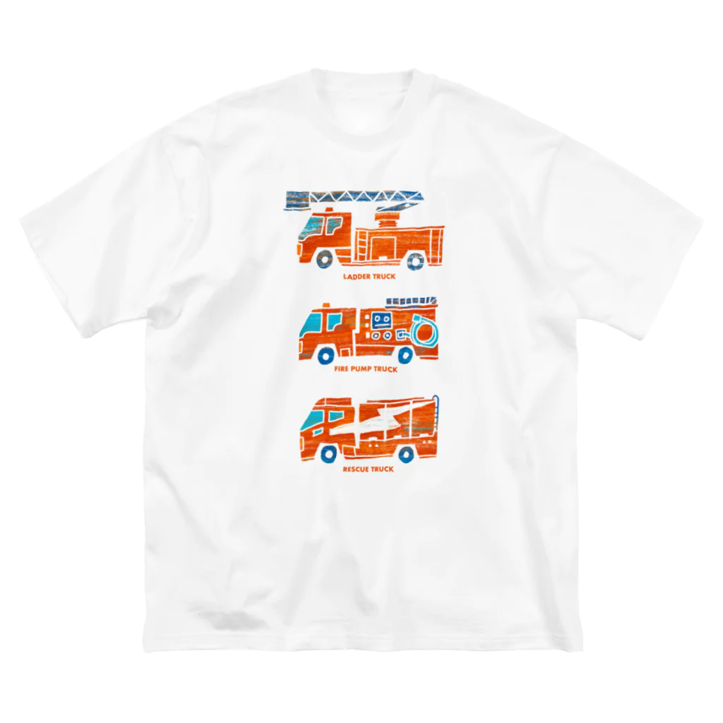 watasackの消防車（はしご車、ポンプ車、レスキュー車） Big T-Shirt