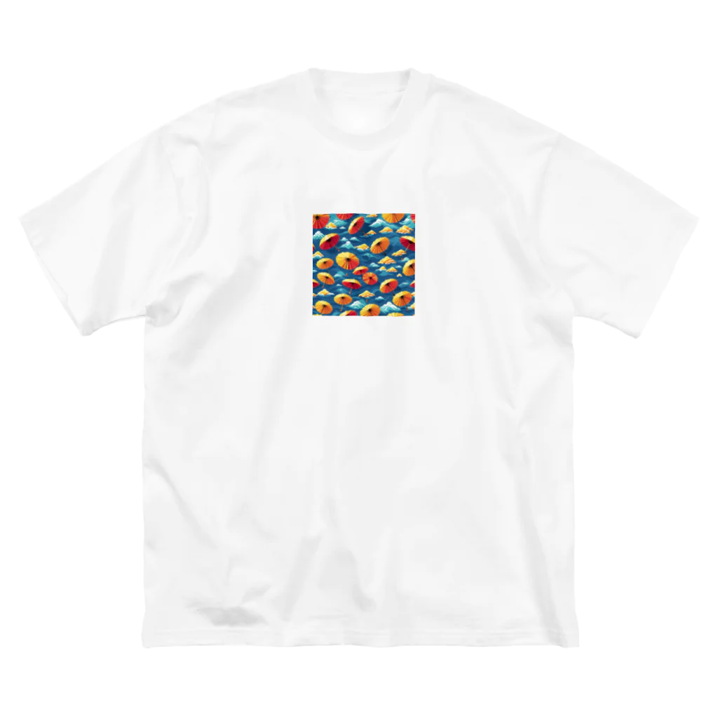 yukki1975の6月_傘 ビッグシルエットTシャツ