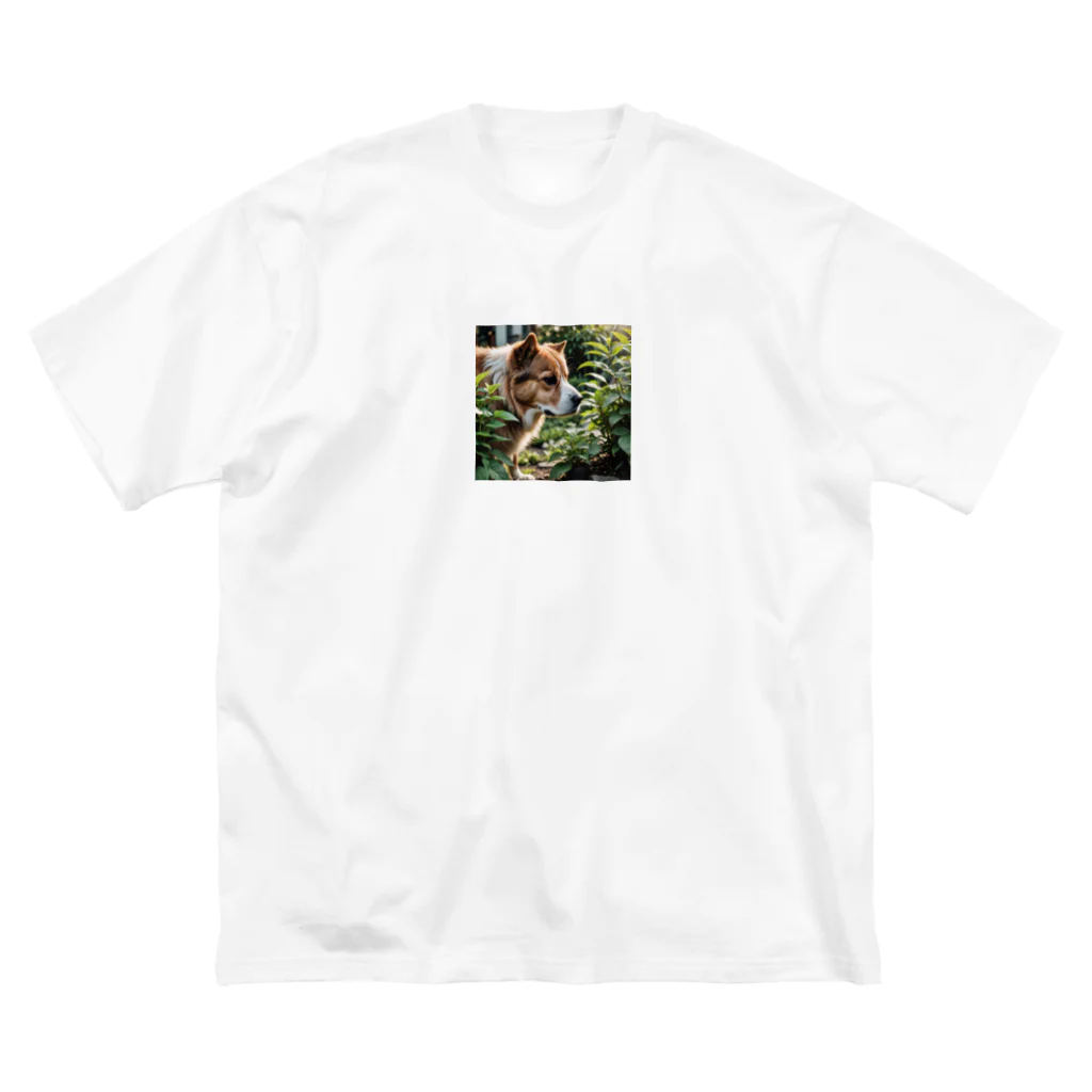 neeeeeeの草と犬 ビッグシルエットTシャツ