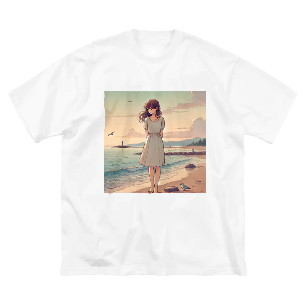 inuneko2004の海辺の女の子 Big T-Shirt
