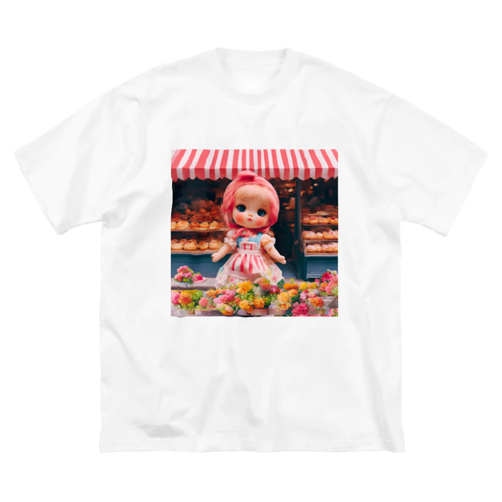 HOSHI-TANEKO🌠の🥐ブーランジェリー🍞女の子🌺 ビッグシルエットTシャツ