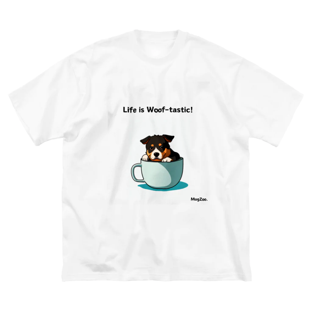 MugZooの【MugZoo】シリーズ #03 ワンちゃん ビッグシルエットTシャツ