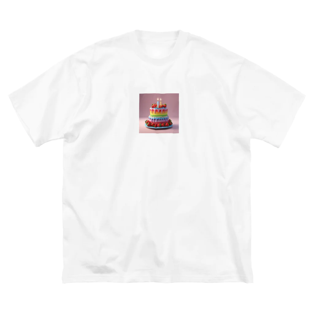 さくまドロップスのレインボーケーキ ビッグシルエットTシャツ