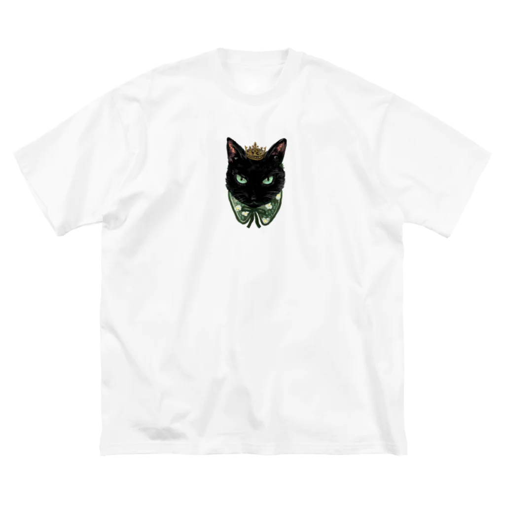 Midnight Starry Jamのみている猫 Big T-Shirt