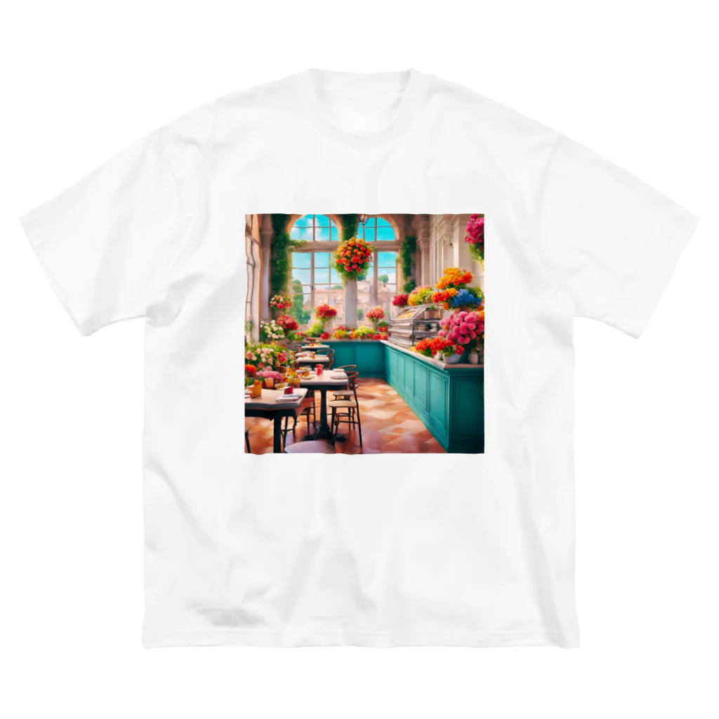 HOSHI-TANEKO🌠の🌺華やかな・カフェ☕✨ ビッグシルエットTシャツ