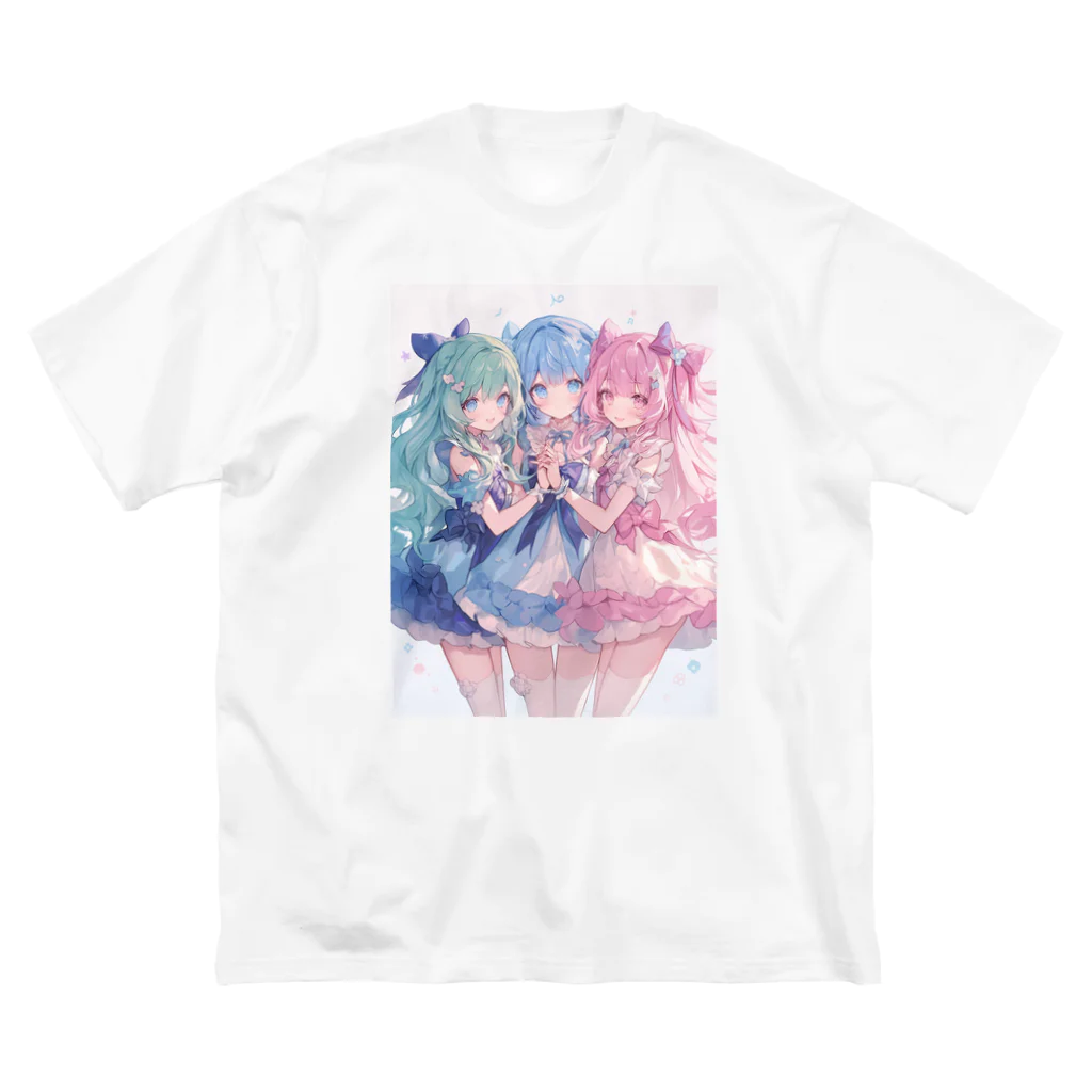 AQUAMETAVERSEのアイドルフラワーズ　なでしこ1478 ビッグシルエットTシャツ