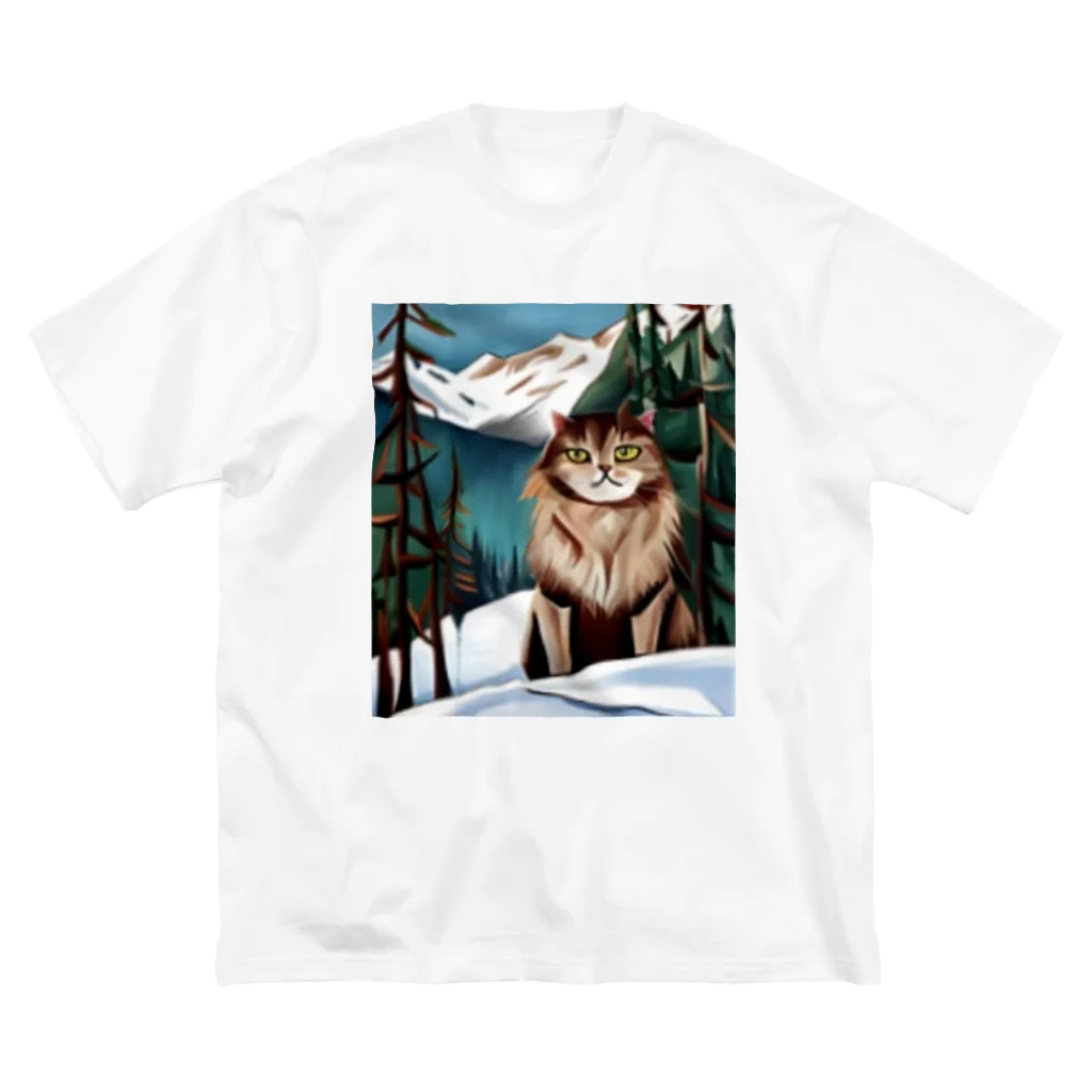 Ppit8のI live in Snow Mountain. ビッグシルエットTシャツ