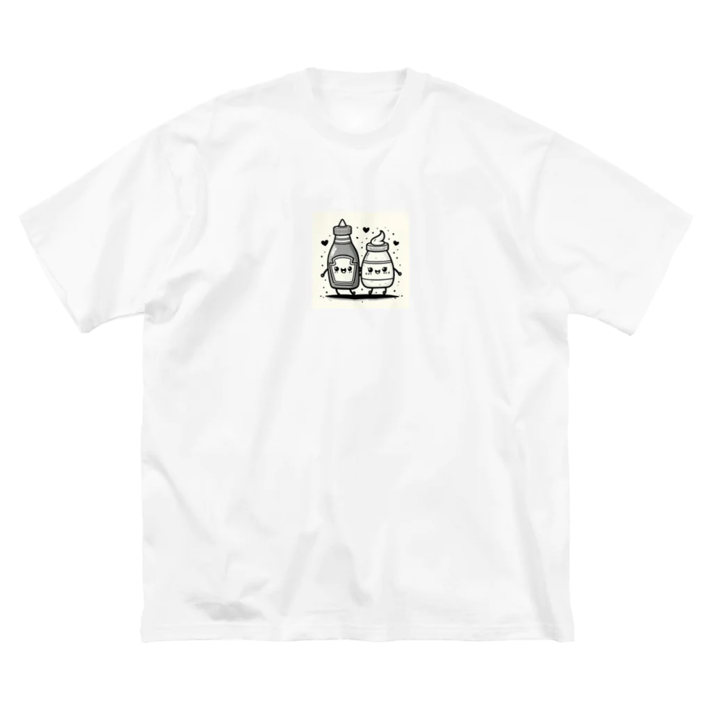 chirimenjarincoのケチャとマヨものくろ Big T-Shirt