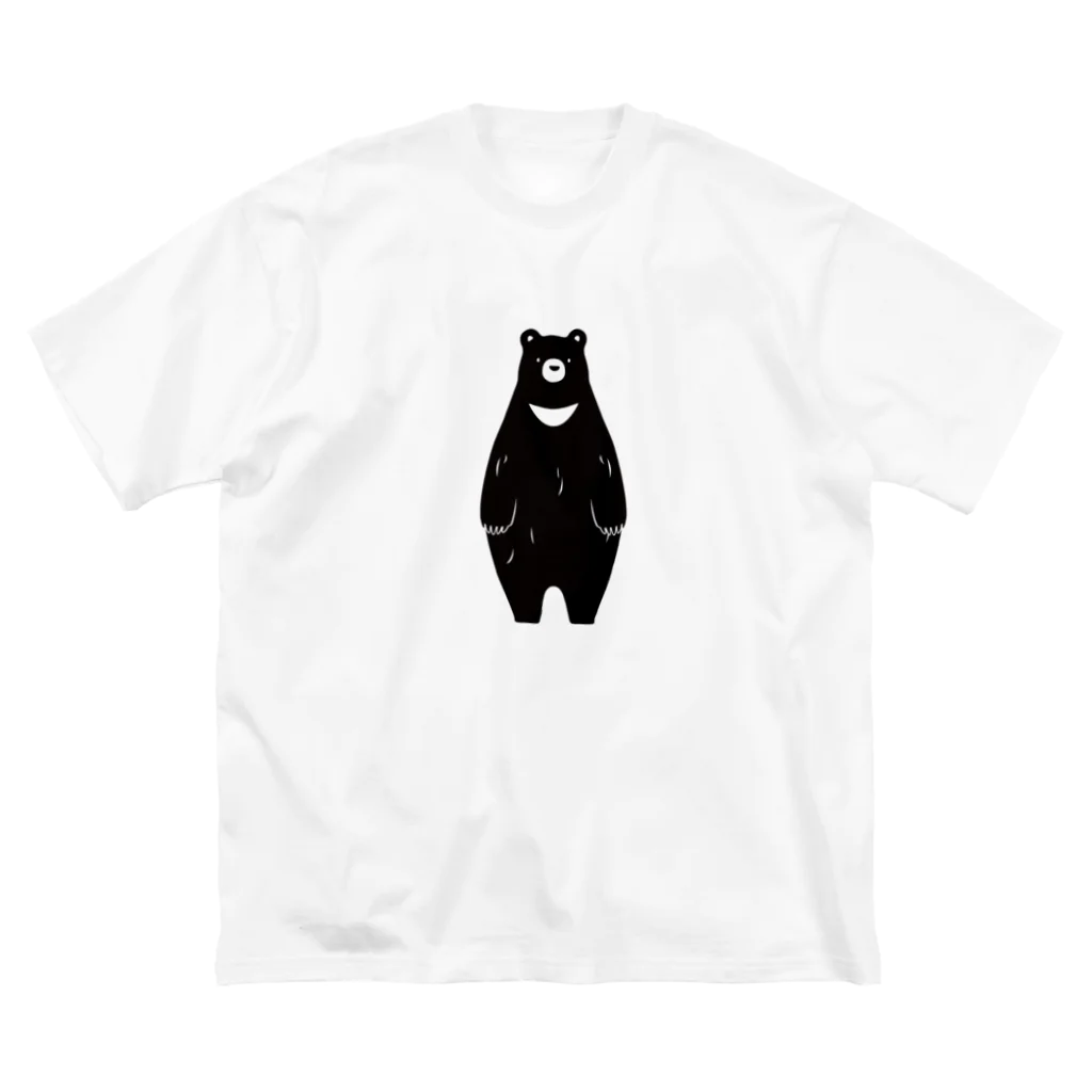 m0nec0のツキノワグマ ビッグシルエットTシャツ